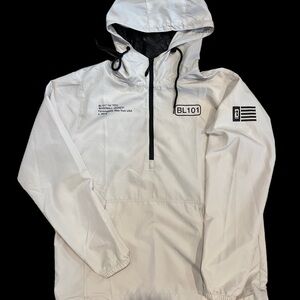 NWOT Baseball Lifestyle 101 Men's White Off White/Cream “Ghost Windbreaker”